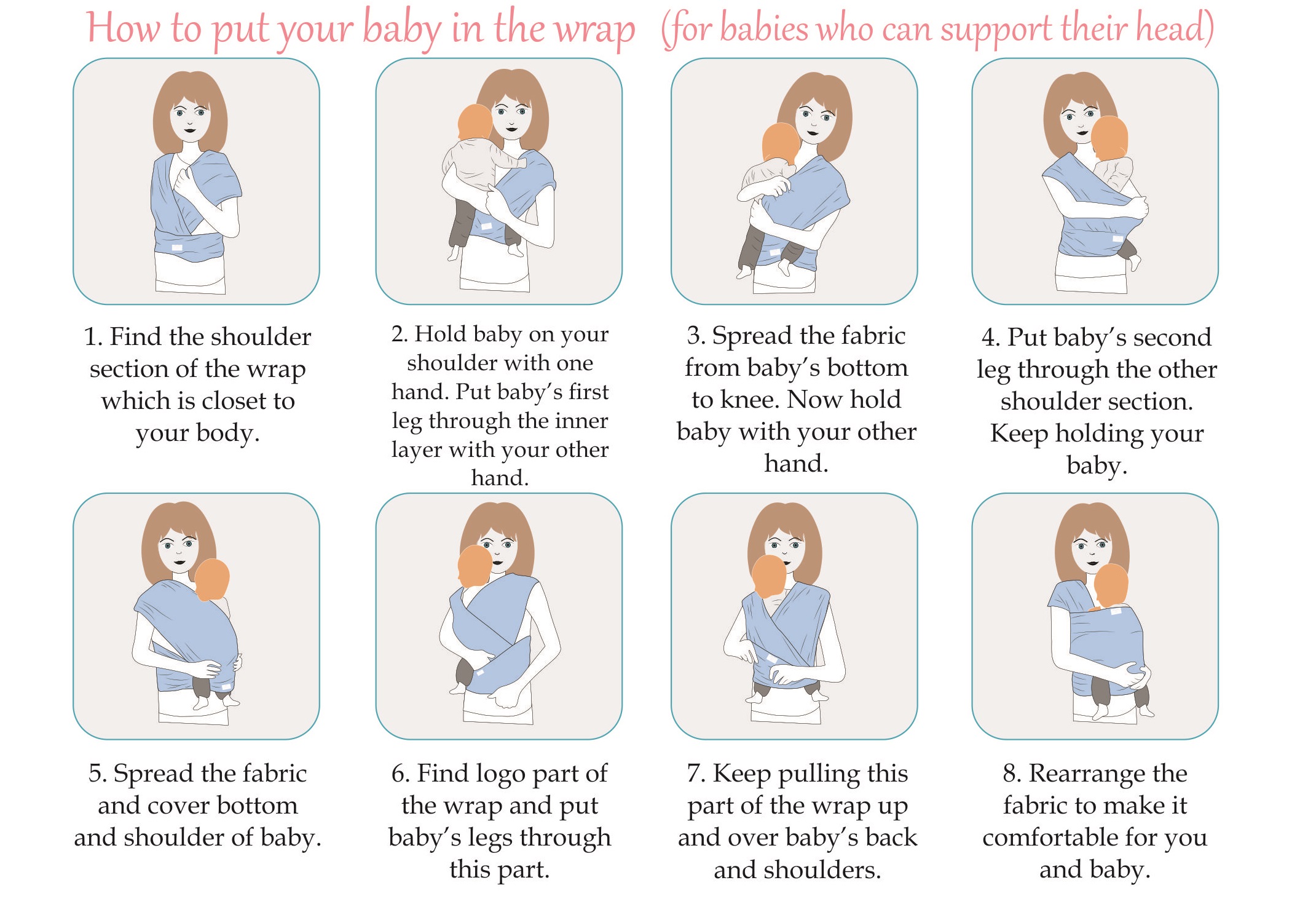 how to put baby wrap on